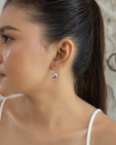 A BIT OF BLING IN PINK EARRING