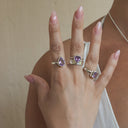 SET IN STONE - AMETHYST TEARDROP RING
