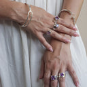 SET IN STONE - AMETHYST ROUND RING