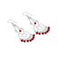 RED CORAL BEADS DANGLY EARRING