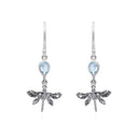 MINI DRAGONFLY TOPAZ EARRING