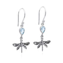 MINI DRAGONFLY TOPAZ EARRING