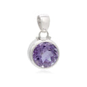 SET IN STONE - AMETHYST ROUND PENDANT