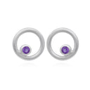 PLANET 1 AMETHYST STUD