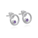 PLANET 1 AMETHYST STUD