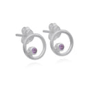 PLANET 1 PINK ZIRCON STUD