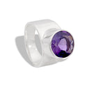 SET IN STONE - AMETHYST ROUND RING