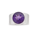 SET IN STONE - AMETHYST ROUND RING