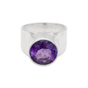 SET IN STONE - AMETHYST ROUND RING