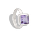 SET IN STONE - AMETHYST SQUARE RING
