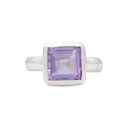 SET IN STONE - AMETHYST SQUARE RING