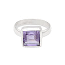 SET IN STONE - AMETHYST SQUARE RING