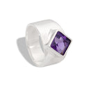 SET IN STONE - AMETHYST DIAMOND RING