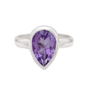 SET IN STONE - AMETHYST TEARDROP RING