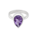 SET IN STONE - AMETHYST TEARDROP RING
