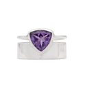 SET IN STONE - AMETHYST TRI RING