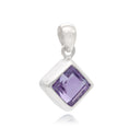 SET IN STONE - AMETHYST DIAMOND PENDANT