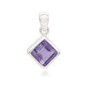 SET IN STONE - AMETHYST DIAMOND PENDANT