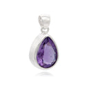 SET IN STONE - AMETHYST TEARDROP PENDANT