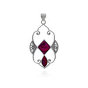 ART NOUVEAU PINK PENDANT