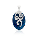 SANSKRIT - OVAL PENDANT BLUE