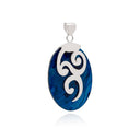 SANSKRIT - OVAL PENDANT BLUE