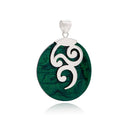 SANSKRIT - ROUND PENDANT GREEN