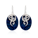SANSKRIT - OVAL EARRING BLUE