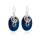 SANSKRIT - OVAL EARRING BLUE