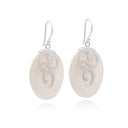 SANSKRIT - OVAL EARRING MOTHER OF PEARL