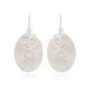 SANSKRIT - OVAL EARRING MOTHER OF PEARL