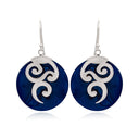 SANSKRIT - ROUND EARRING BLUE