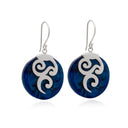 SANSKRIT - ROUND EARRING BLUE