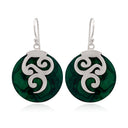 SANSKRIT - ROUND EARRING GREEN