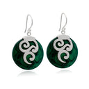 SANSKRIT - ROUND EARRING GREEN