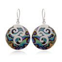 SANSKRIT - ROUND EARRING PAUA