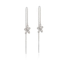 OPEN FLOWER CHAIN EARRING
