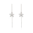 OPEN FLOWER CHAIN EARRING