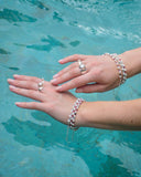PEARL AND AMAZONITE BRACELET