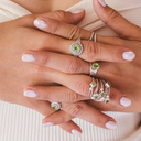 HITCHED IN PERIDOT RING