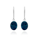 ELLIPSE IN TEAL EARRING