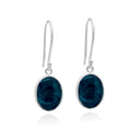 ELLIPSE IN TEAL EARRING