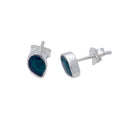 TEAL DEWDROP STUD