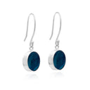 TEAL POLKA EARRING