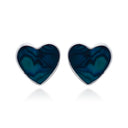 HEART BEAT TEAL STUD