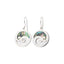 KORO ROUND EARRING - PAUA/WHITE