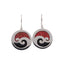 KORO ROUND EARRING - RED/BLACK