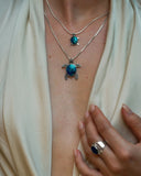 BIG LEONARDO TEAL PENDANT
