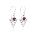 SAGITTA IN GARNET EARRING