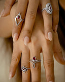 BESIDES THE POINT GARNET RING